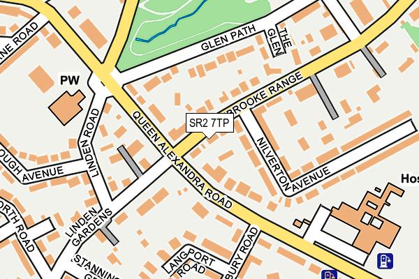SR2 7TP map - OS OpenMap – Local (Ordnance Survey)