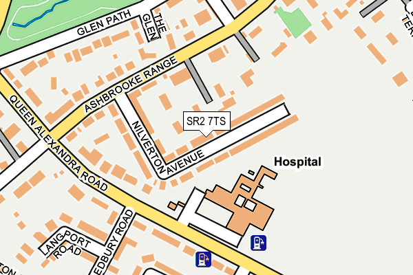 SR2 7TS map - OS OpenMap – Local (Ordnance Survey)