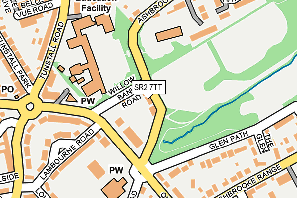 SR2 7TT map - OS OpenMap – Local (Ordnance Survey)