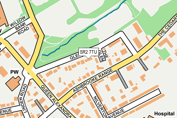 SR2 7TU map - OS OpenMap – Local (Ordnance Survey)