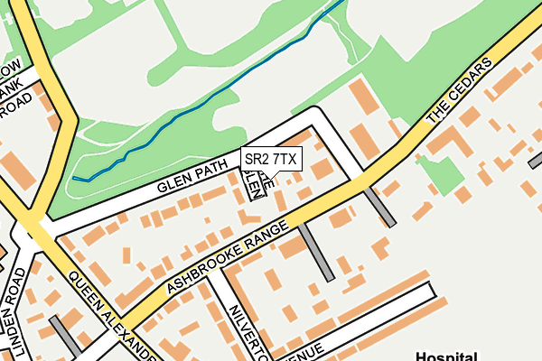 SR2 7TX map - OS OpenMap – Local (Ordnance Survey)
