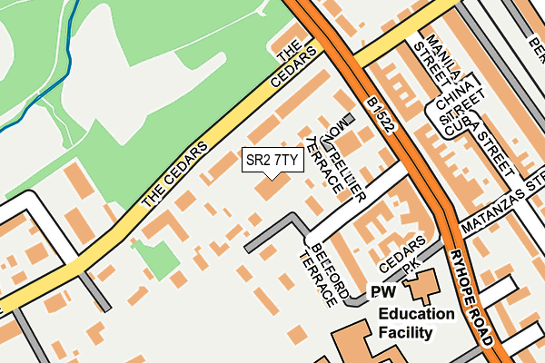 SR2 7TY map - OS OpenMap – Local (Ordnance Survey)