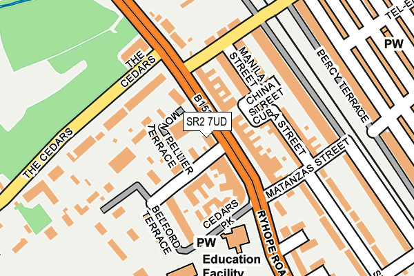 SR2 7UD map - OS OpenMap – Local (Ordnance Survey)