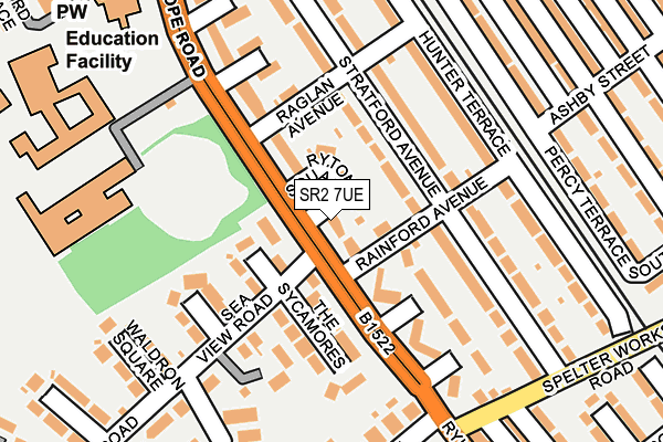 SR2 7UE map - OS OpenMap – Local (Ordnance Survey)