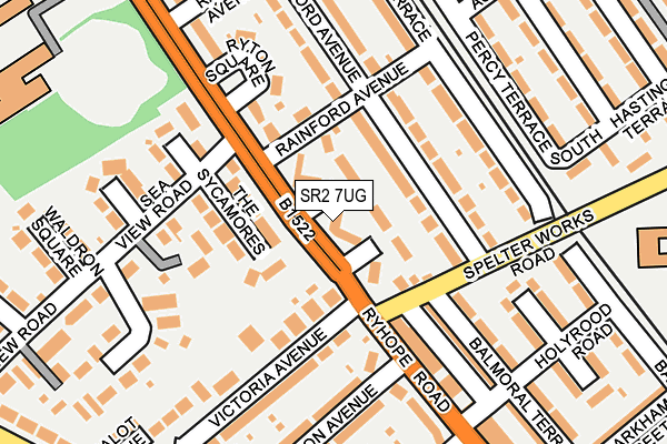 SR2 7UG map - OS OpenMap – Local (Ordnance Survey)