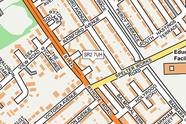 SR2 7UH map - OS OpenMap – Local (Ordnance Survey)