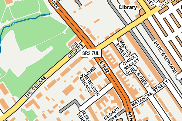 SR2 7UL map - OS OpenMap – Local (Ordnance Survey)