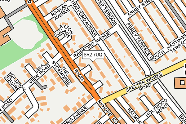 SR2 7UQ map - OS OpenMap – Local (Ordnance Survey)
