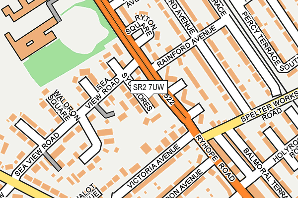 SR2 7UW map - OS OpenMap – Local (Ordnance Survey)