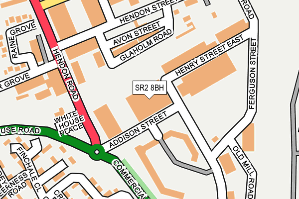 SR2 8BH map - OS OpenMap – Local (Ordnance Survey)