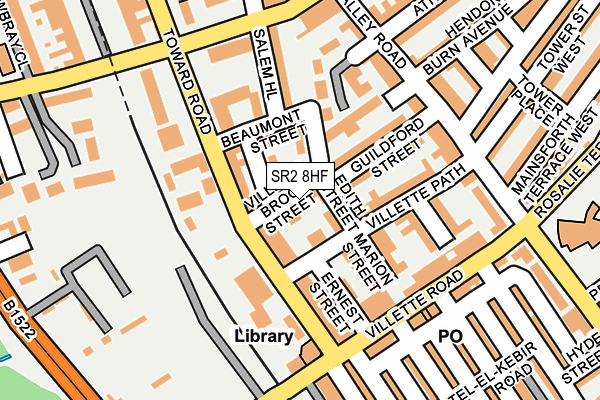 SR2 8HF map - OS OpenMap – Local (Ordnance Survey)