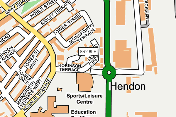 SR2 8LH map - OS OpenMap – Local (Ordnance Survey)