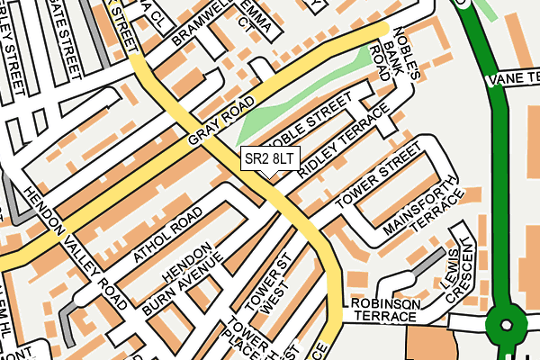 SR2 8LT map - OS OpenMap – Local (Ordnance Survey)