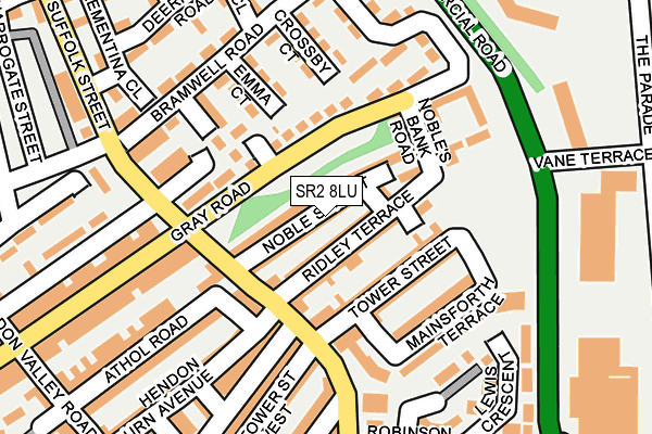 SR2 8LU map - OS OpenMap – Local (Ordnance Survey)