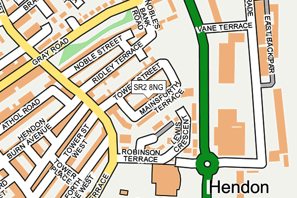 SR2 8NG map - OS OpenMap – Local (Ordnance Survey)