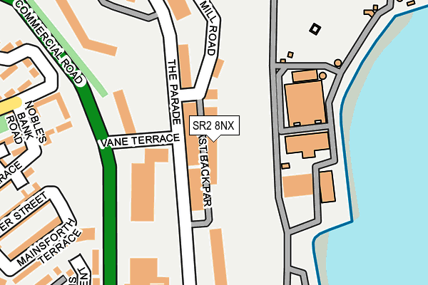 SR2 8NX map - OS OpenMap – Local (Ordnance Survey)