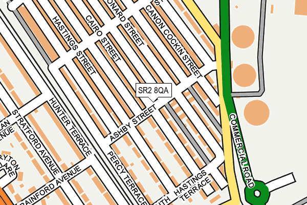 SR2 8QA map - OS OpenMap – Local (Ordnance Survey)