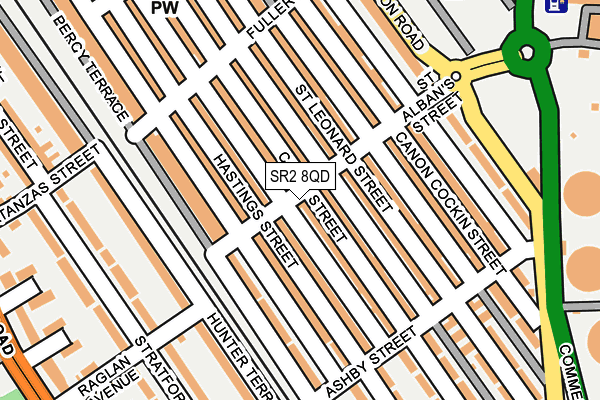 SR2 8QD map - OS OpenMap – Local (Ordnance Survey)