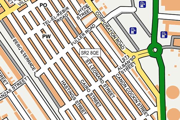 SR2 8QE map - OS OpenMap – Local (Ordnance Survey)
