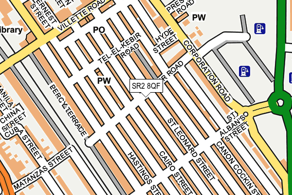 SR2 8QF map - OS OpenMap – Local (Ordnance Survey)