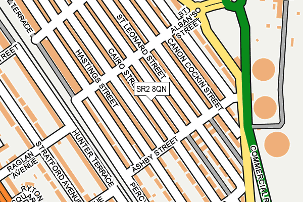SR2 8QN map - OS OpenMap – Local (Ordnance Survey)
