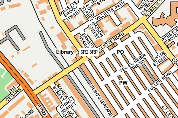 SR2 8RP map - OS OpenMap – Local (Ordnance Survey)