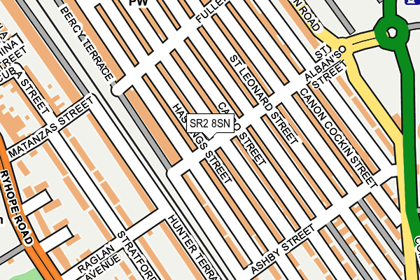 SR2 8SN map - OS OpenMap – Local (Ordnance Survey)