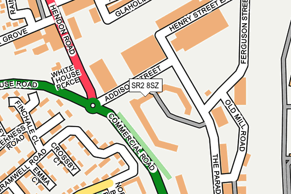 SR2 8SZ map - OS OpenMap – Local (Ordnance Survey)