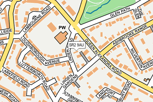 SR2 9AU map - OS OpenMap – Local (Ordnance Survey)