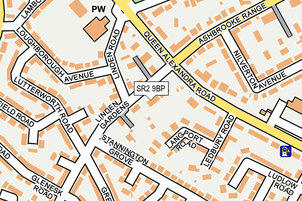 SR2 9BP map - OS OpenMap – Local (Ordnance Survey)