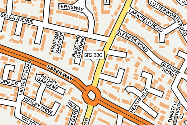 SR2 9BQ map - OS OpenMap – Local (Ordnance Survey)