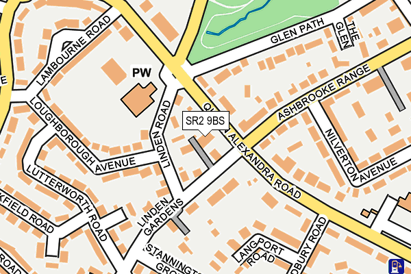 SR2 9BS map - OS OpenMap – Local (Ordnance Survey)