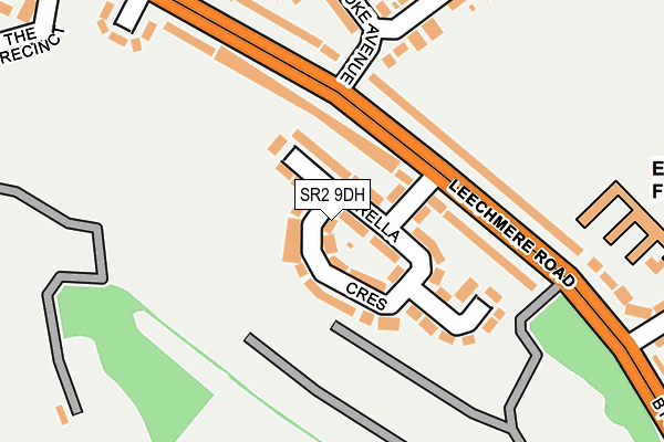 SR2 9DH map - OS OpenMap – Local (Ordnance Survey)