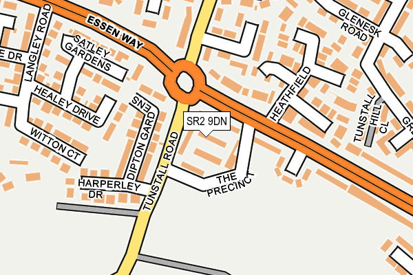 SR2 9DN map - OS OpenMap – Local (Ordnance Survey)