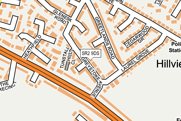 SR2 9DS map - OS OpenMap – Local (Ordnance Survey)