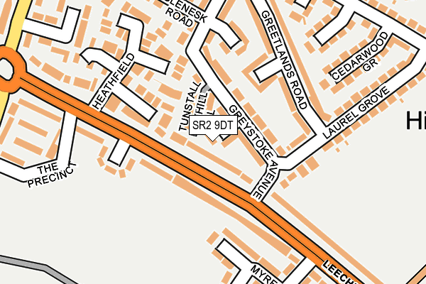 SR2 9DT map - OS OpenMap – Local (Ordnance Survey)