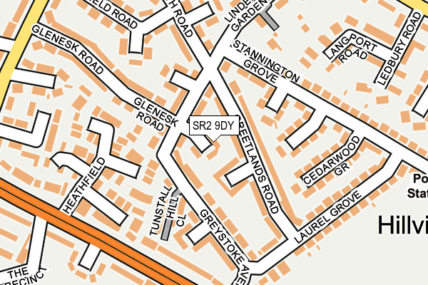 SR2 9DY map - OS OpenMap – Local (Ordnance Survey)