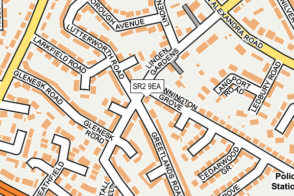 SR2 9EA map - OS OpenMap – Local (Ordnance Survey)