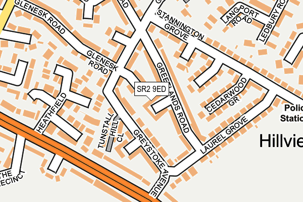 SR2 9ED map - OS OpenMap – Local (Ordnance Survey)