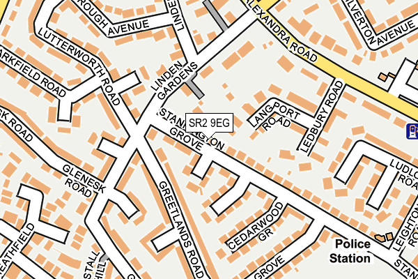 SR2 9EG map - OS OpenMap – Local (Ordnance Survey)