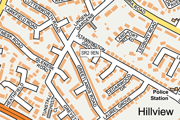 SR2 9EN map - OS OpenMap – Local (Ordnance Survey)