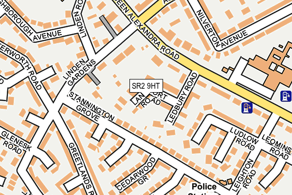 SR2 9HT map - OS OpenMap – Local (Ordnance Survey)