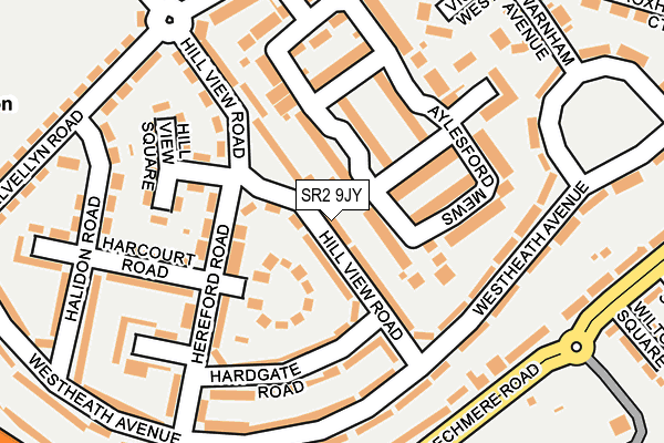 SR2 9JY map - OS OpenMap – Local (Ordnance Survey)