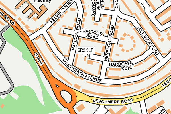 SR2 9LF map - OS OpenMap – Local (Ordnance Survey)