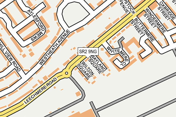 SR2 9NG map - OS OpenMap – Local (Ordnance Survey)