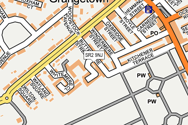 SR2 9NJ map - OS OpenMap – Local (Ordnance Survey)