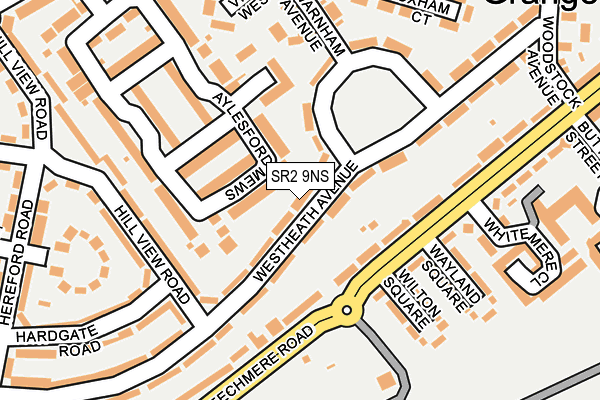 SR2 9NS map - OS OpenMap – Local (Ordnance Survey)