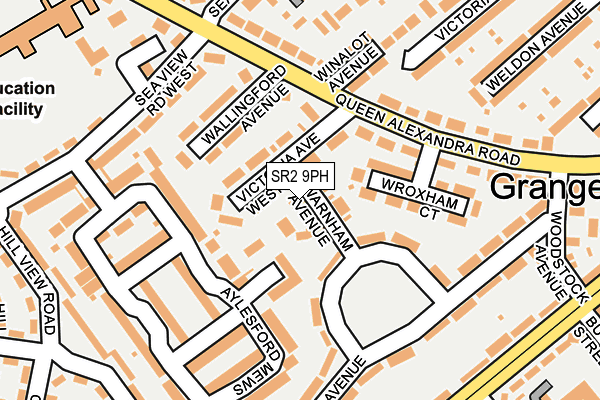 SR2 9PH map - OS OpenMap – Local (Ordnance Survey)