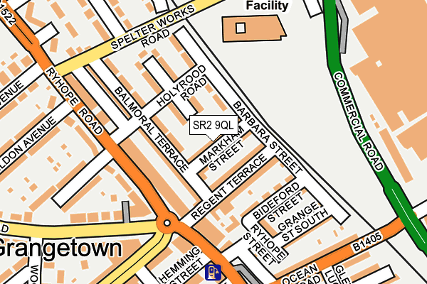 SR2 9QL map - OS OpenMap – Local (Ordnance Survey)