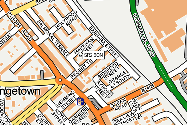 SR2 9QN map - OS OpenMap – Local (Ordnance Survey)